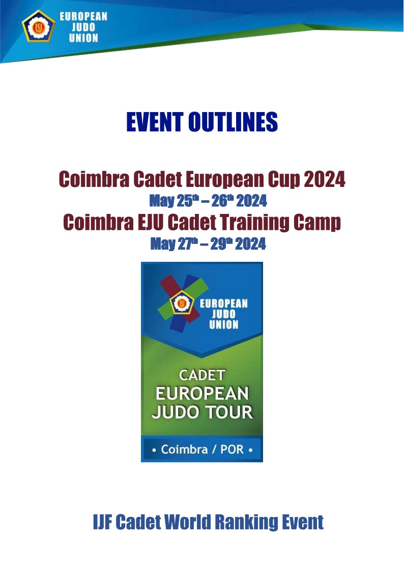 European Cup Cadete Coimbra. 25-05-24. Resultados